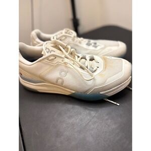 On Running The Roger Pro Women 9.5 White Blue Tennis Shoes 48.99427